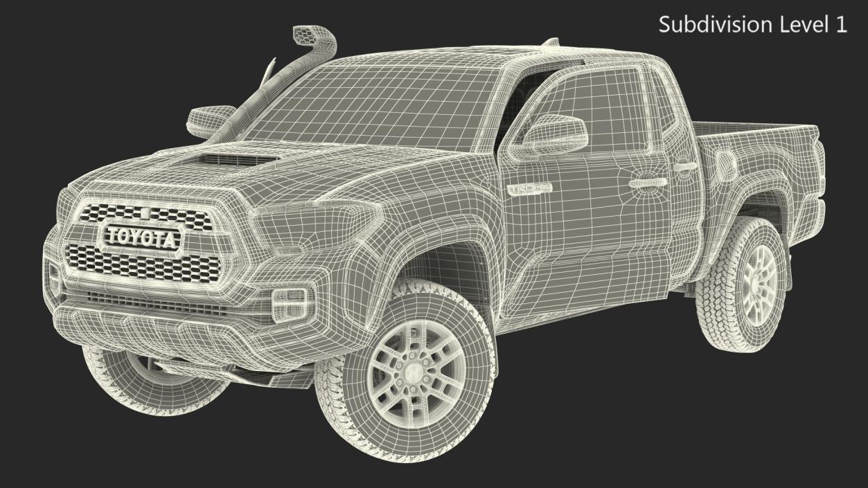 3D model Toyota Tacoma TRD Pro Voodoo Blue 2021 Rigged