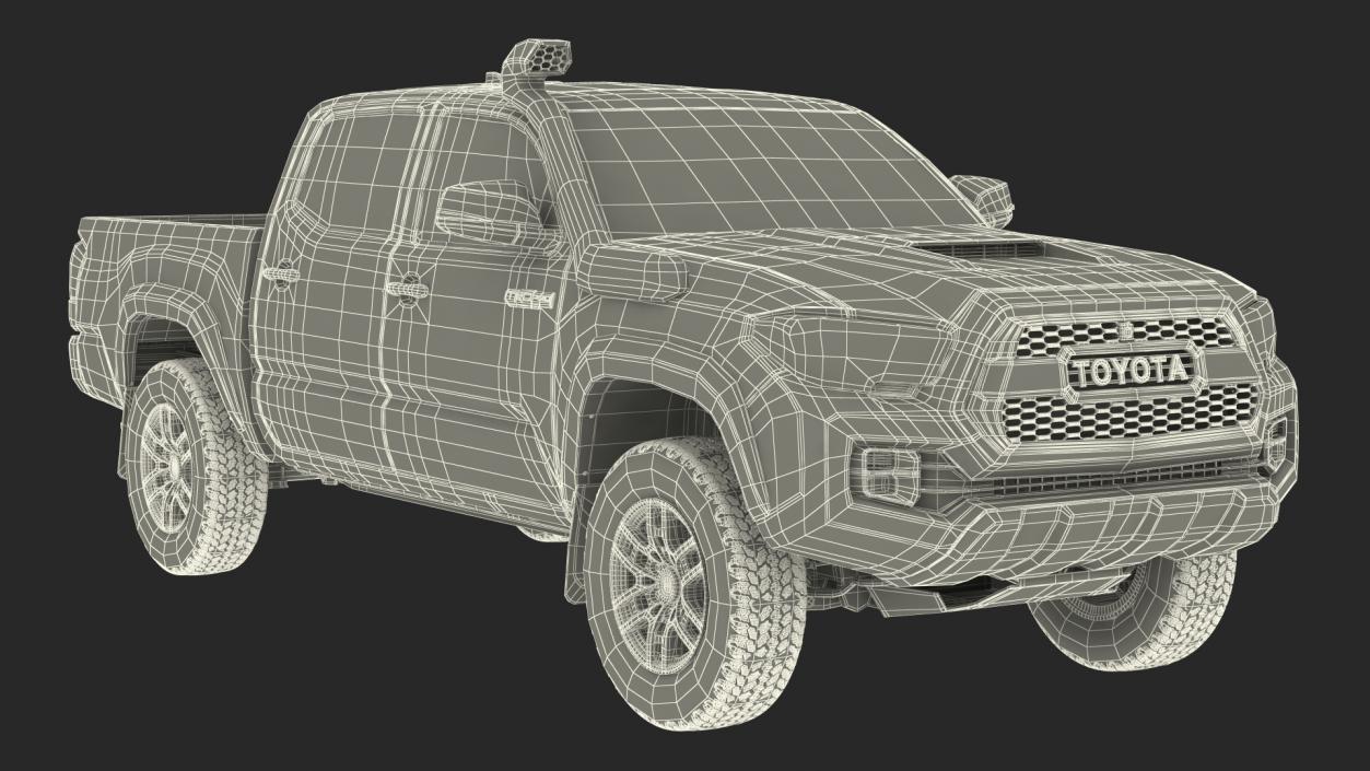 3D model Toyota Tacoma TRD Pro Voodoo Blue 2021 Rigged