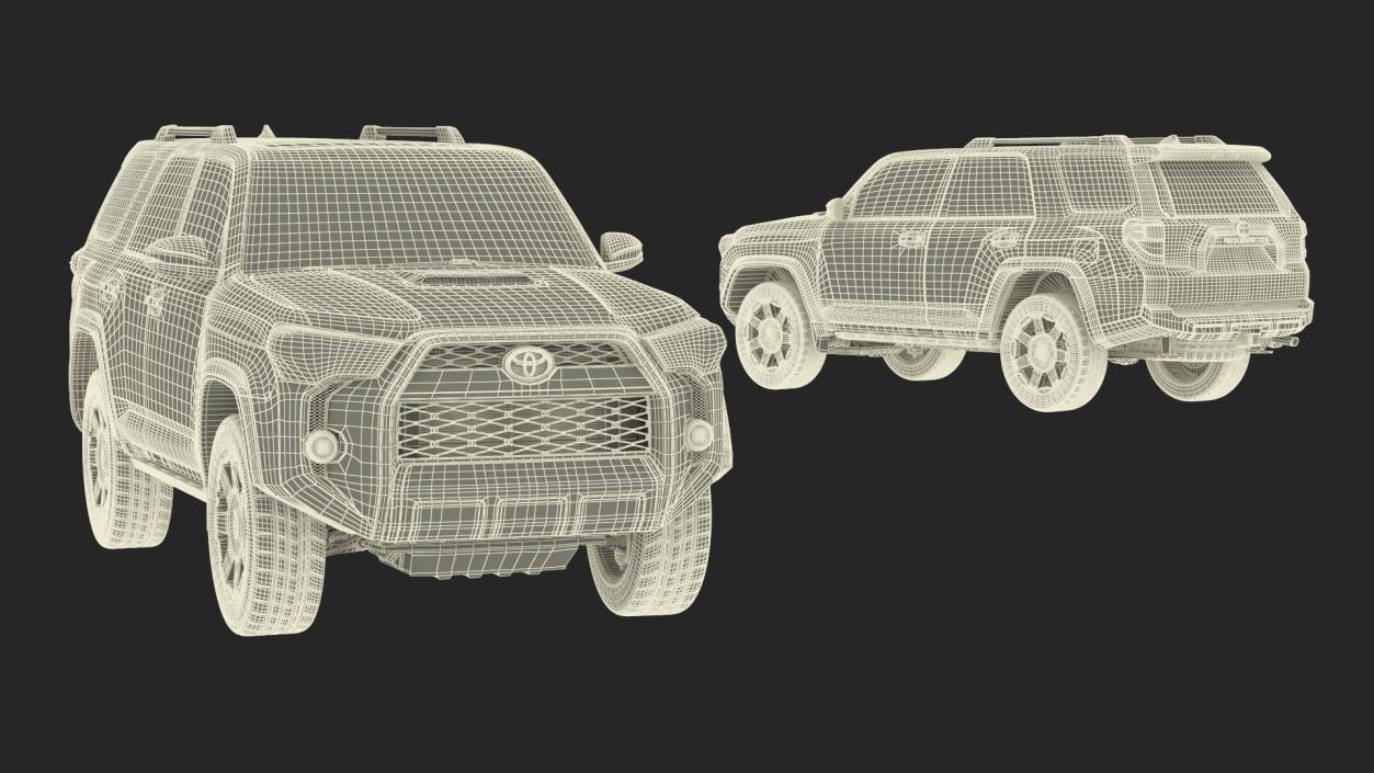 Toyota 4Runner SUV Simple Interior 3D model