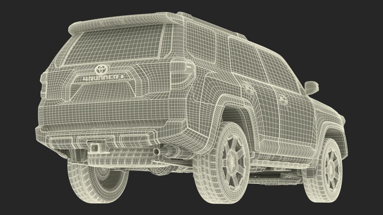 Toyota 4Runner SUV Simple Interior 3D model