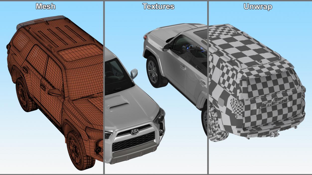 Toyota 4Runner SUV Simple Interior 3D model