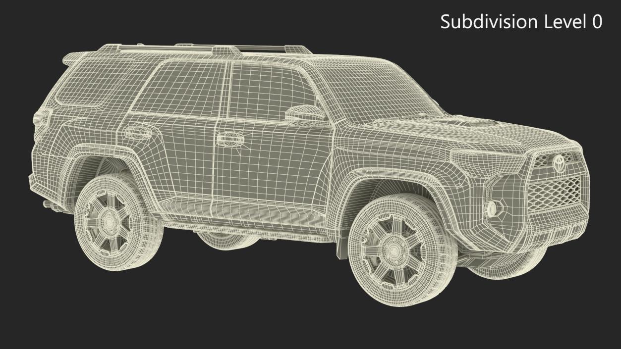 Toyota 4Runner SUV Simple Interior 3D model