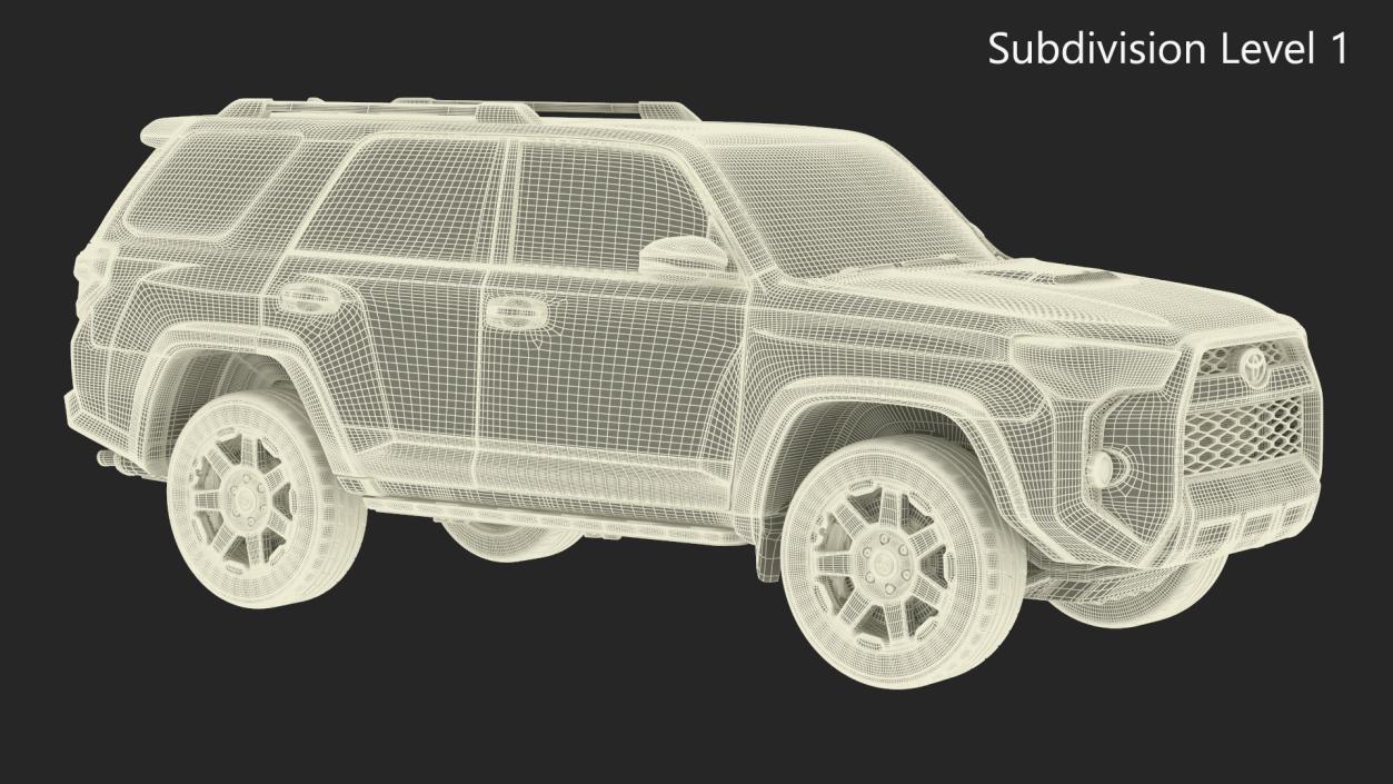 Toyota 4Runner SUV Simple Interior 3D model