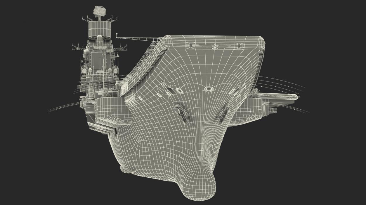 3D Aircraft Carrier with Airplanes