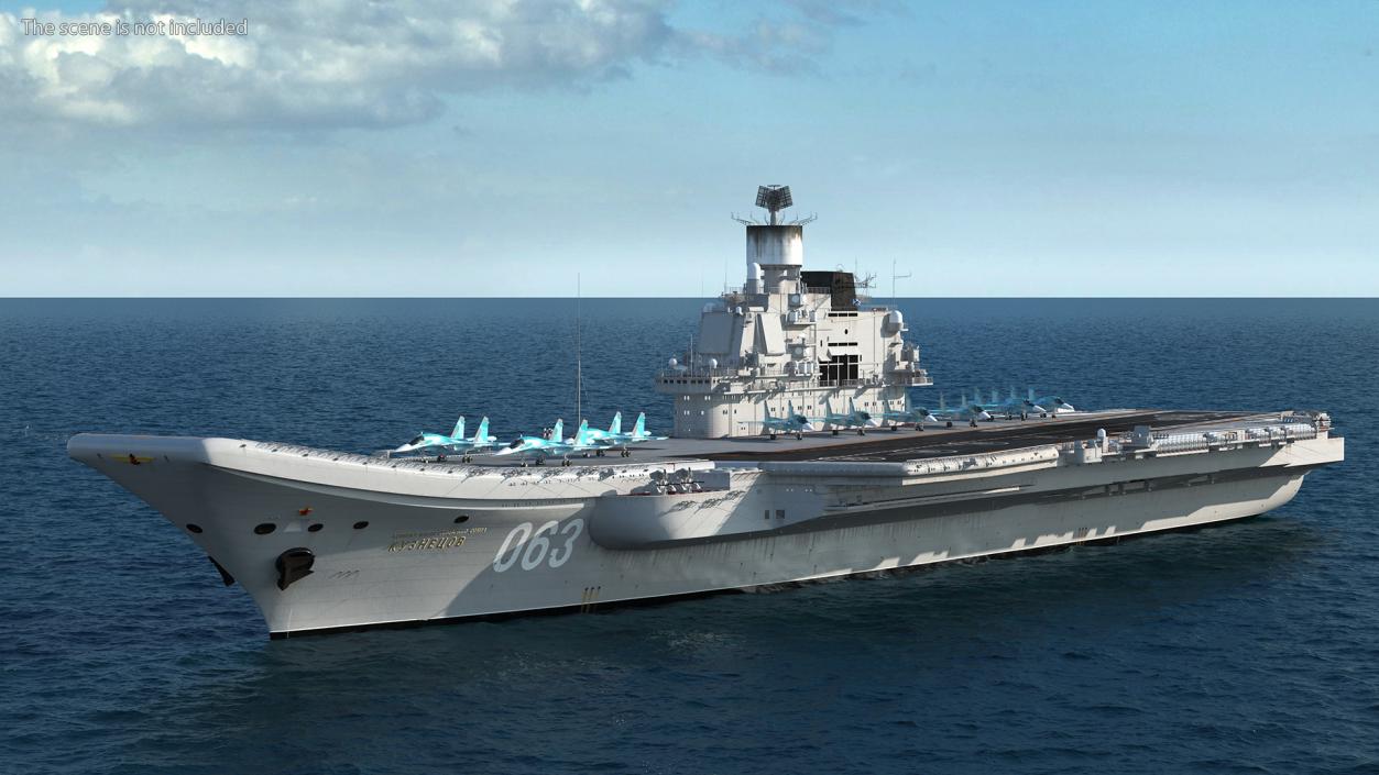 3D Aircraft Carrier with Airplanes