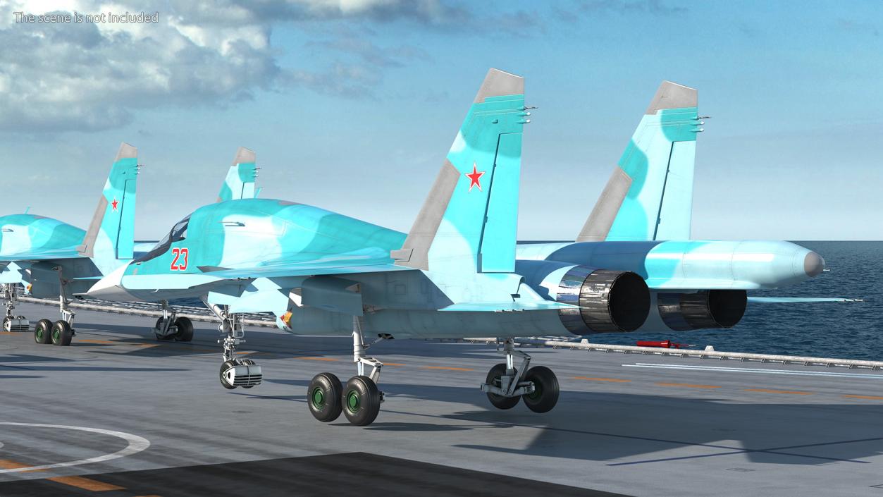 3D Aircraft Carrier with Airplanes