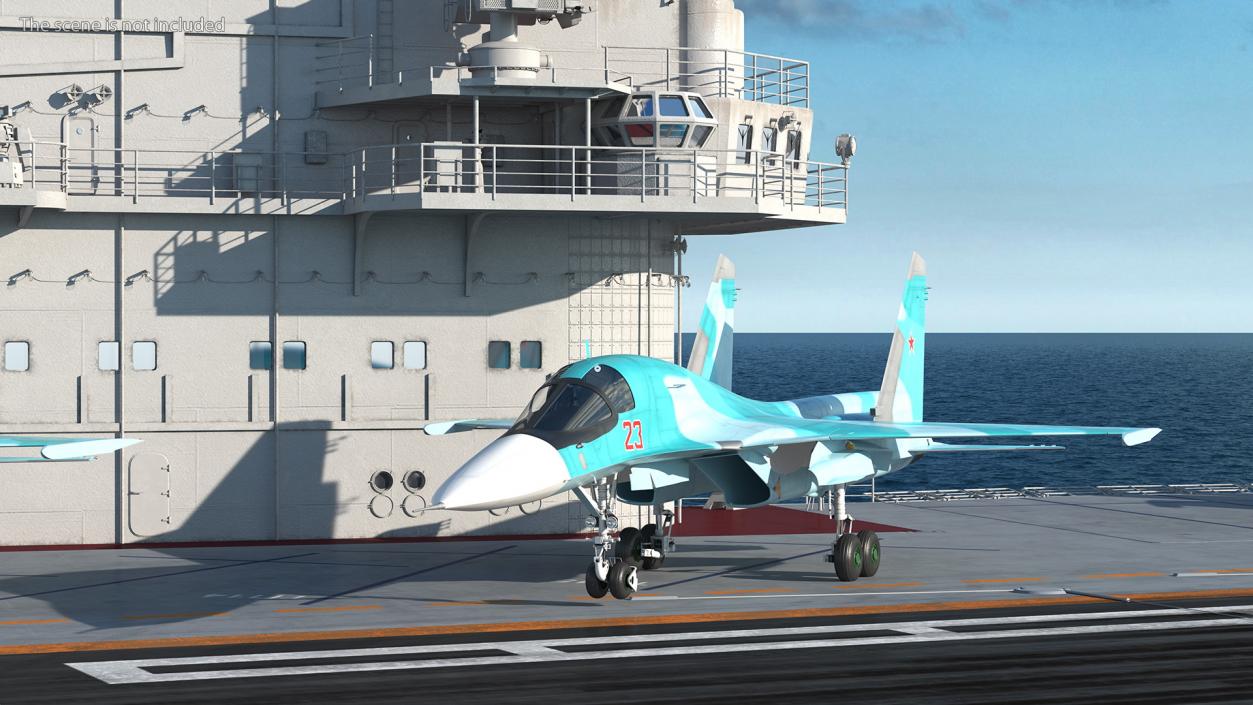 3D Aircraft Carrier with Airplanes