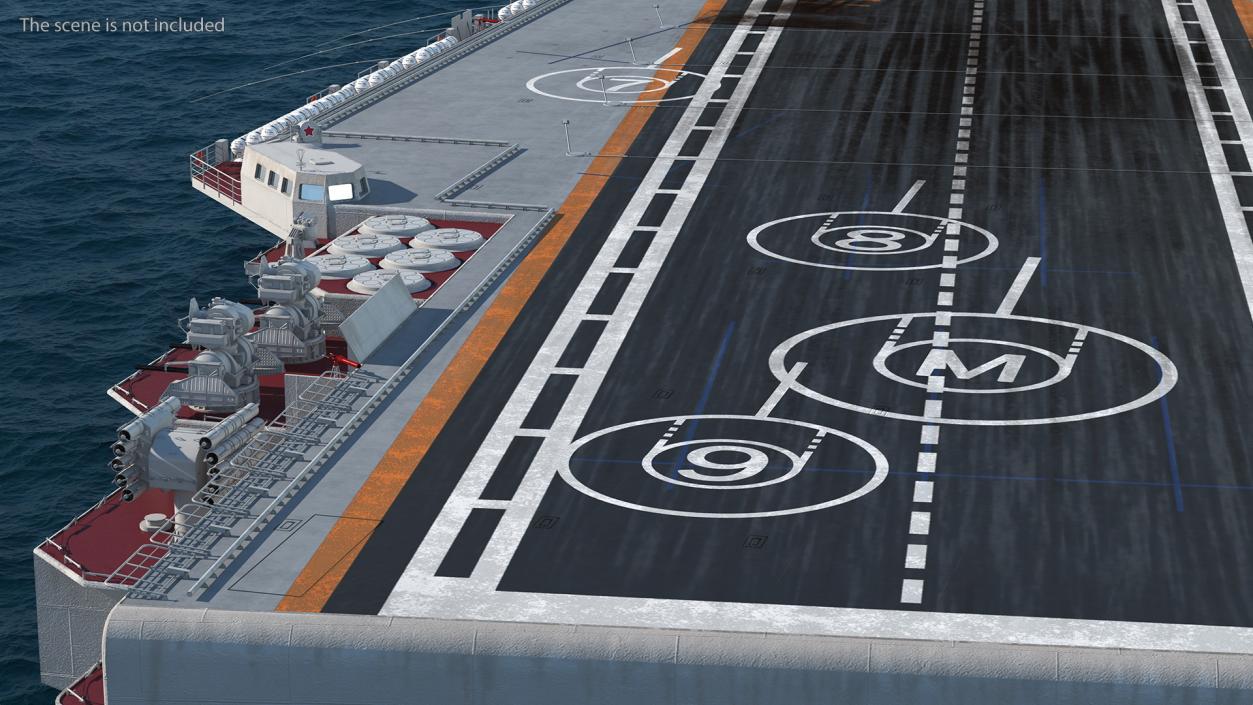 3D Aircraft Carrier with Airplanes