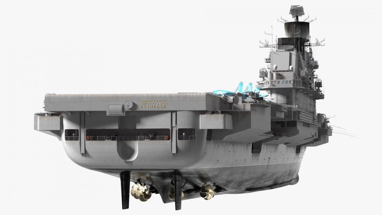 3D Aircraft Carrier with Airplanes