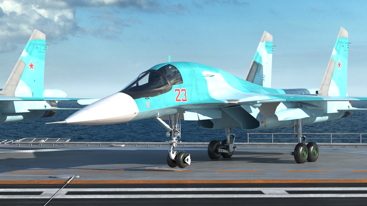 3D Aircraft Carrier with Airplanes