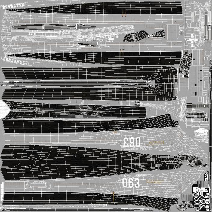 3D Aircraft Carrier with Airplanes