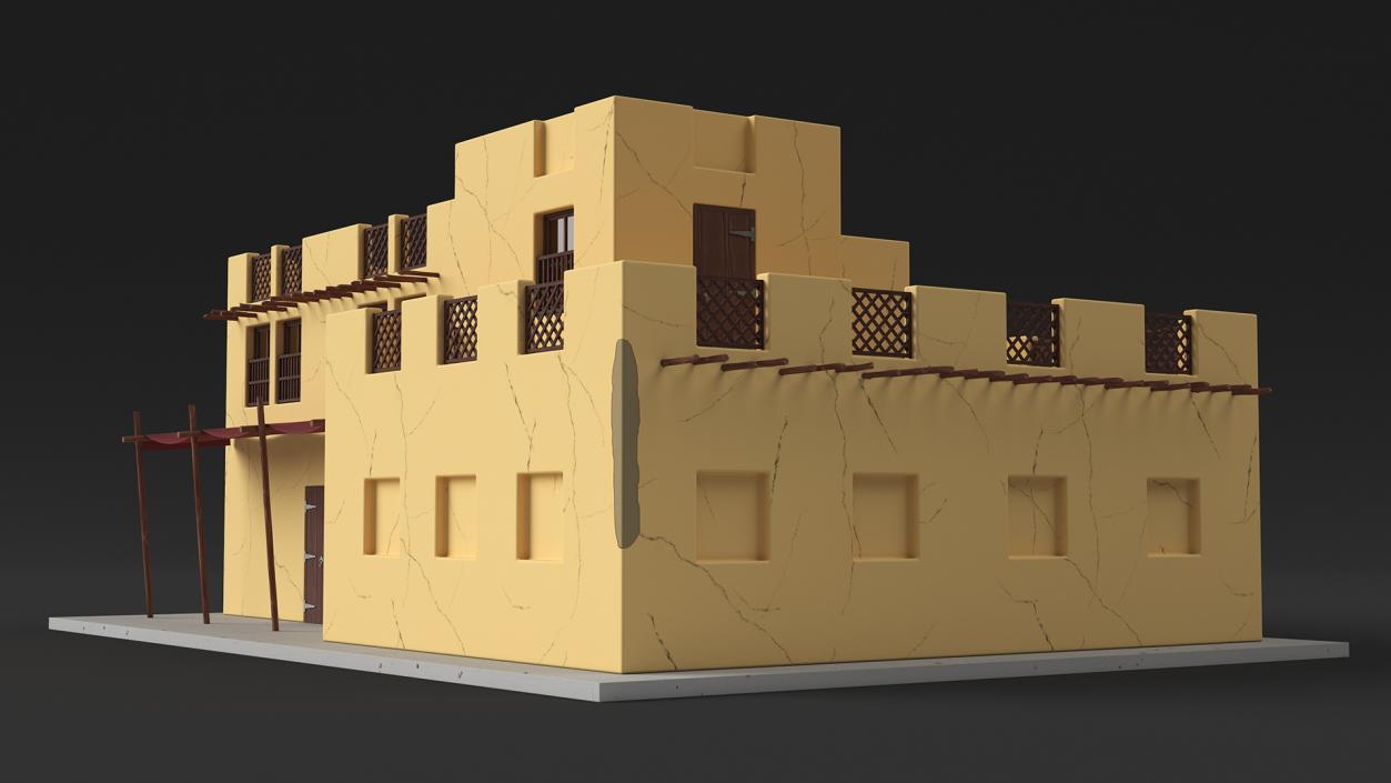 3D model Cartoon Arab Houses Collection