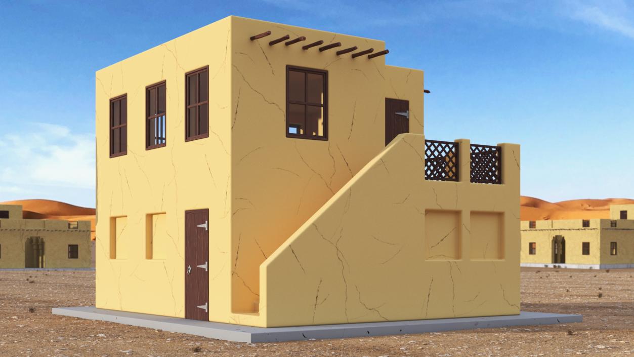 3D model Cartoon Arab Houses Collection