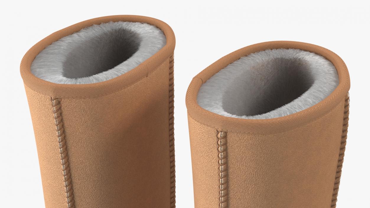 3D model UGG Australia Classic Tall Boots Fur Chestnut