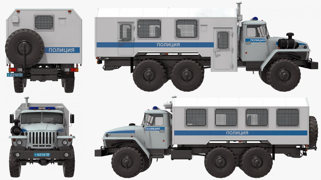 Prison Transport Rigged Collection 3D model