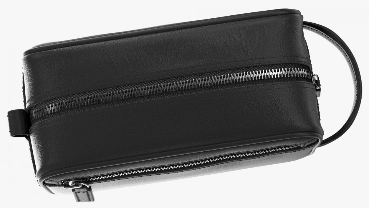 3D Leather Cosmetic Bag Closed Black model