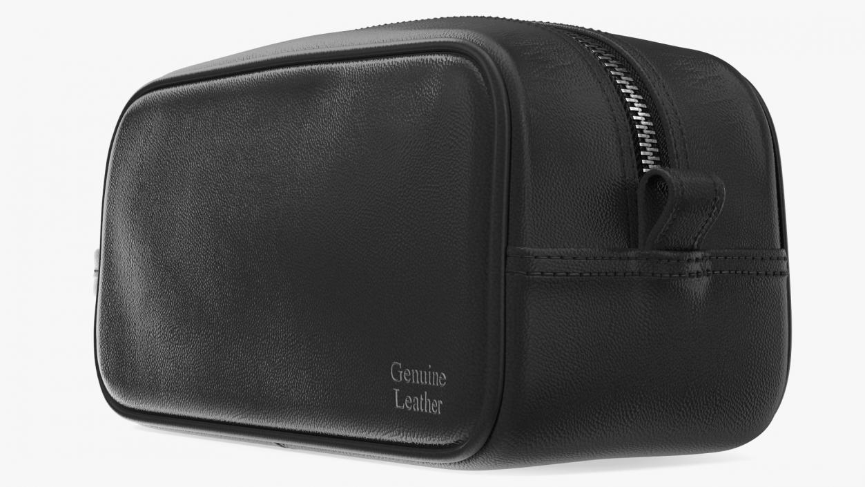 3D Leather Cosmetic Bag Closed Black model