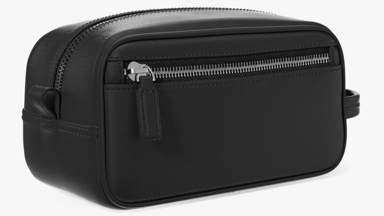 3D Leather Cosmetic Bag Closed Black model