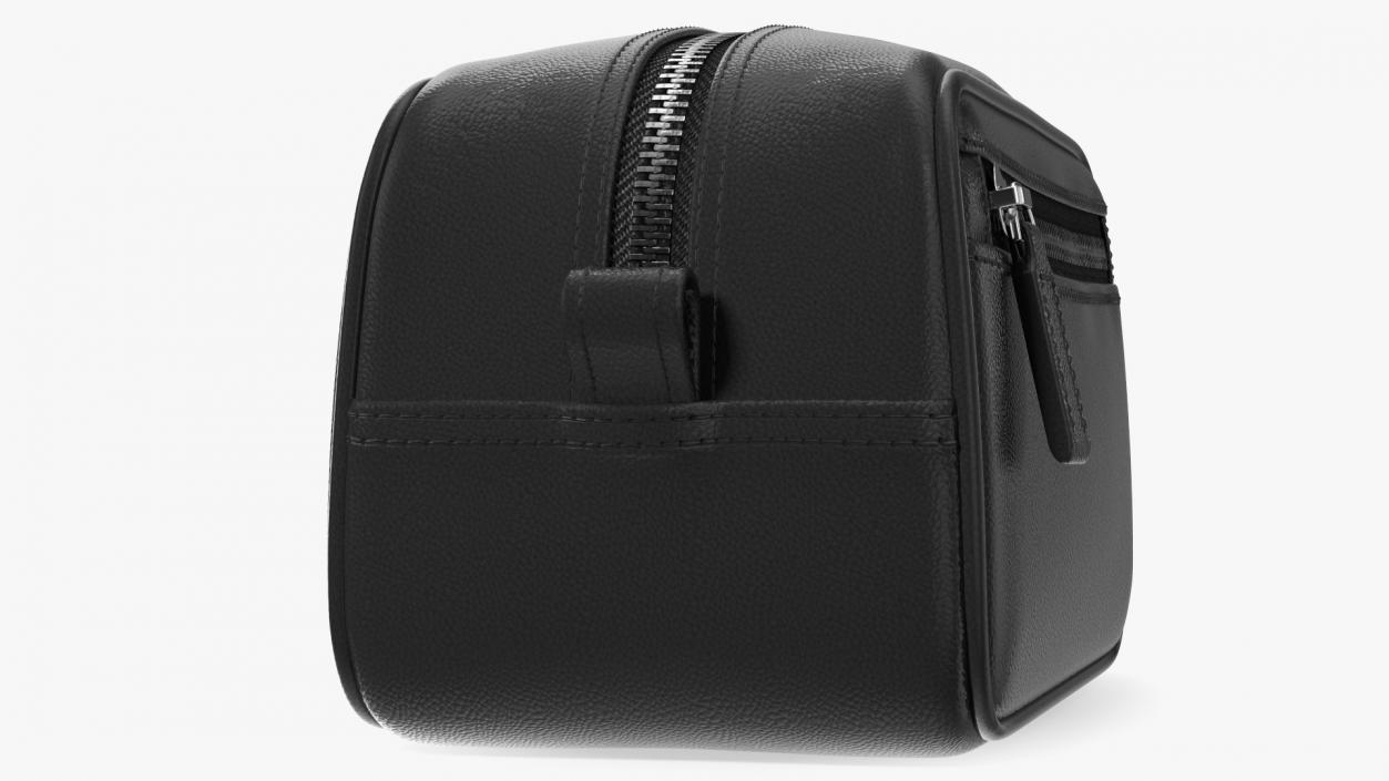 3D Leather Cosmetic Bag Closed Black model