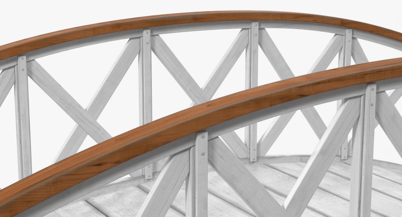 Garden Wooden Footbridge 3D model