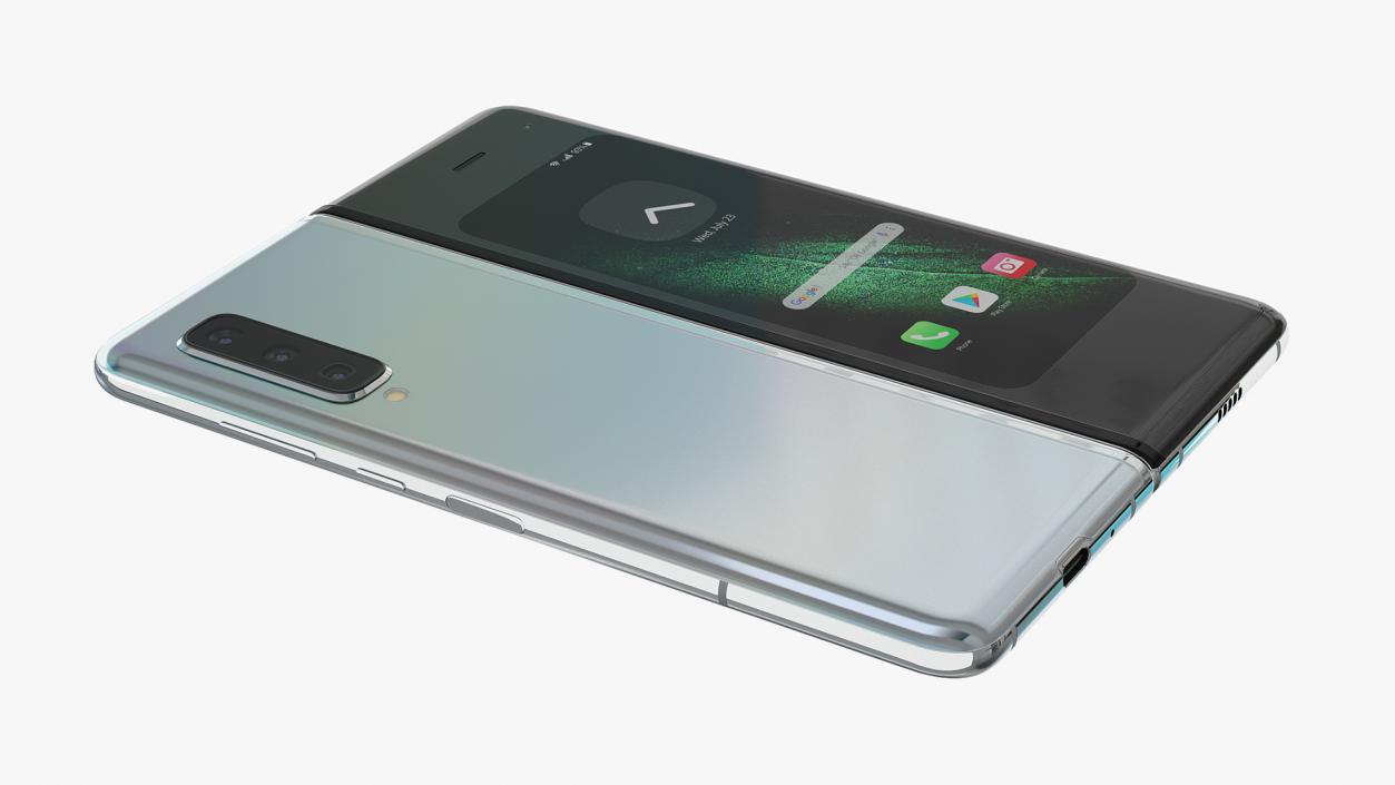 3D Samsung Galaxy Fold Silver