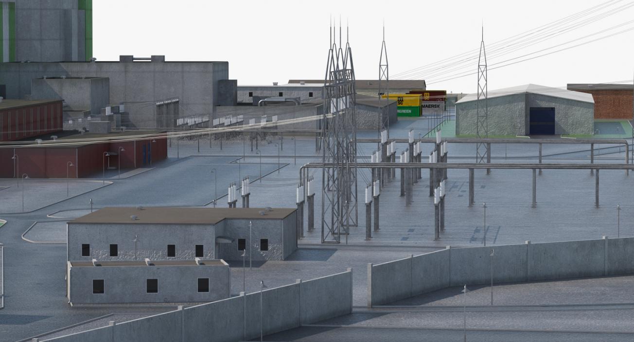 3D Power Plants 3D Models Collection model