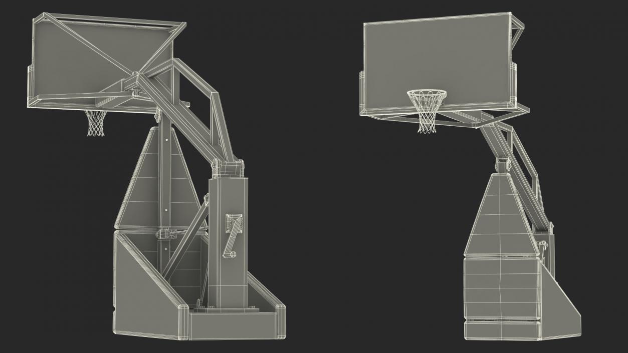 Professional Basketball Hoop Stand 3D model