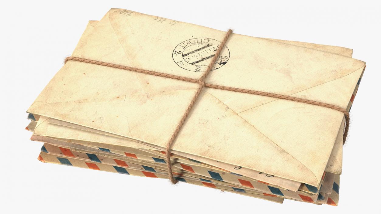 Old Letters Package Thick Fur 3D model