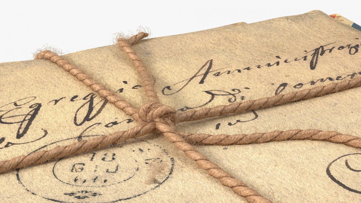 Old Letters Package Thick Fur 3D model