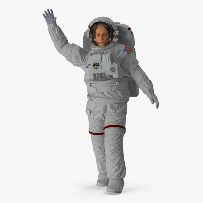 3D Astronaut Suit with Male Figure Rigged model