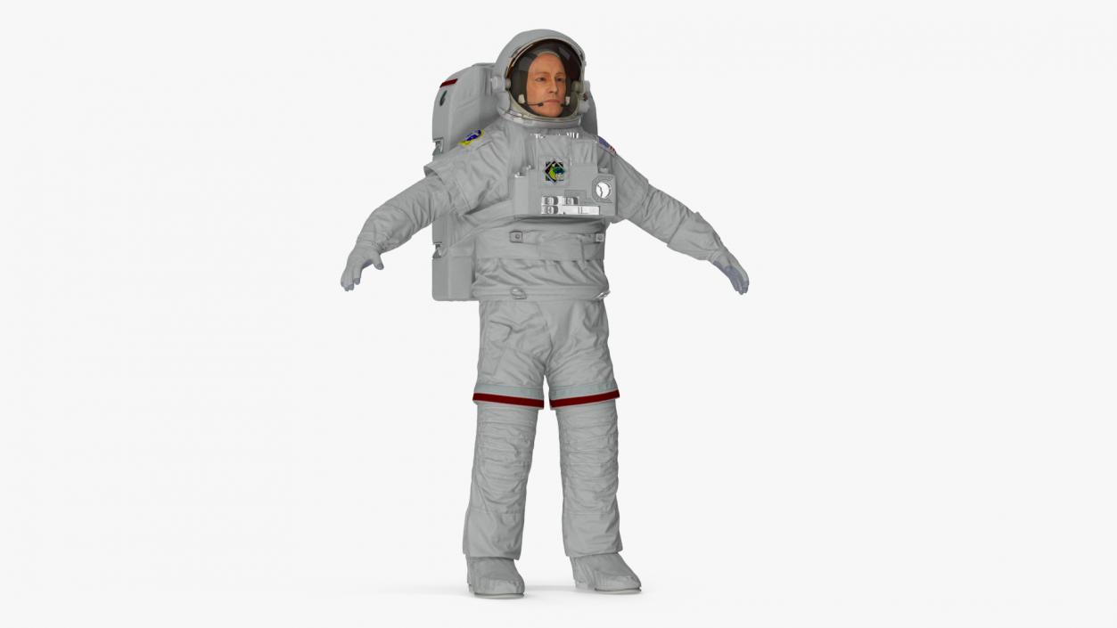 3D Astronaut Suit with Male Figure Rigged model