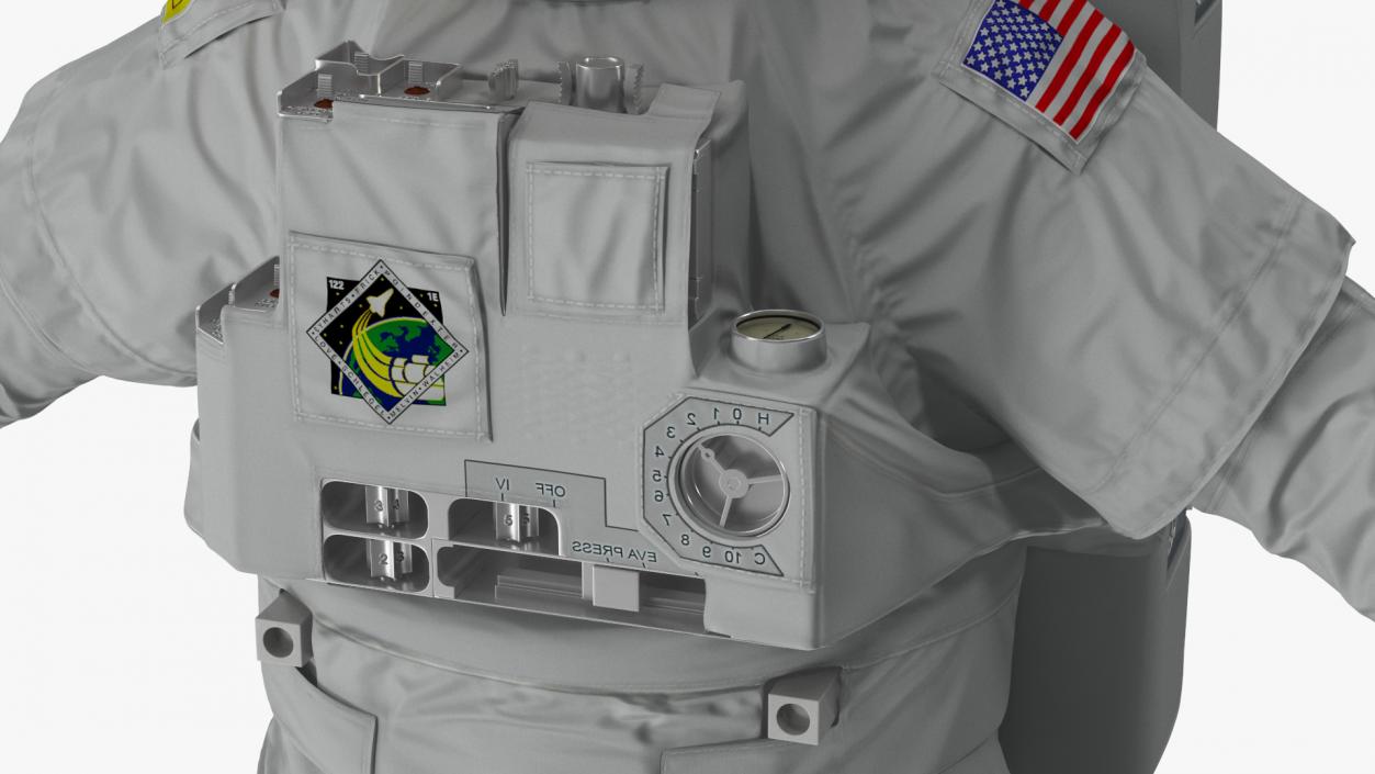 3D Astronaut Suit with Male Figure Rigged model