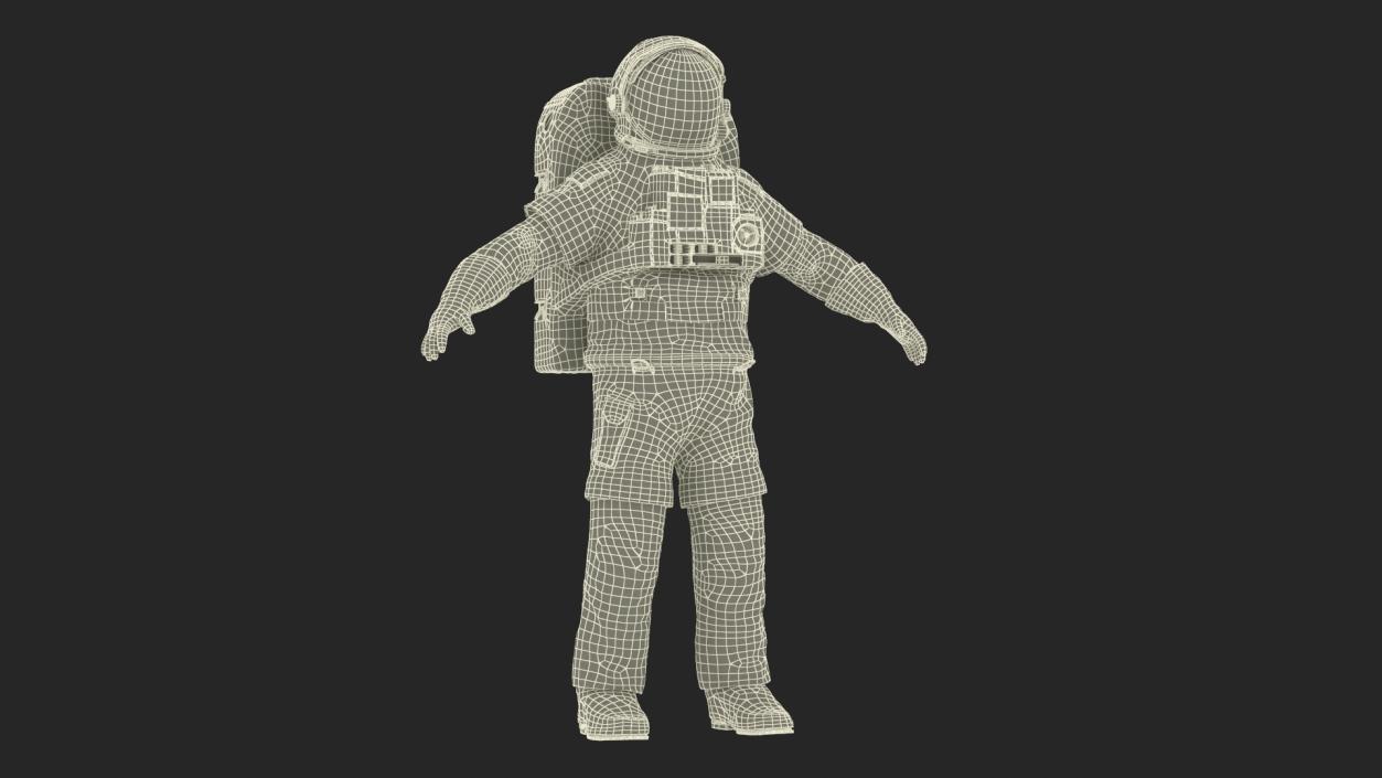 3D Astronaut Suit with Male Figure Rigged model