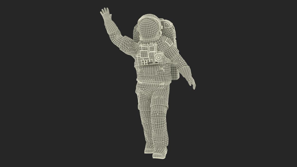 3D Astronaut Suit with Male Figure Rigged model