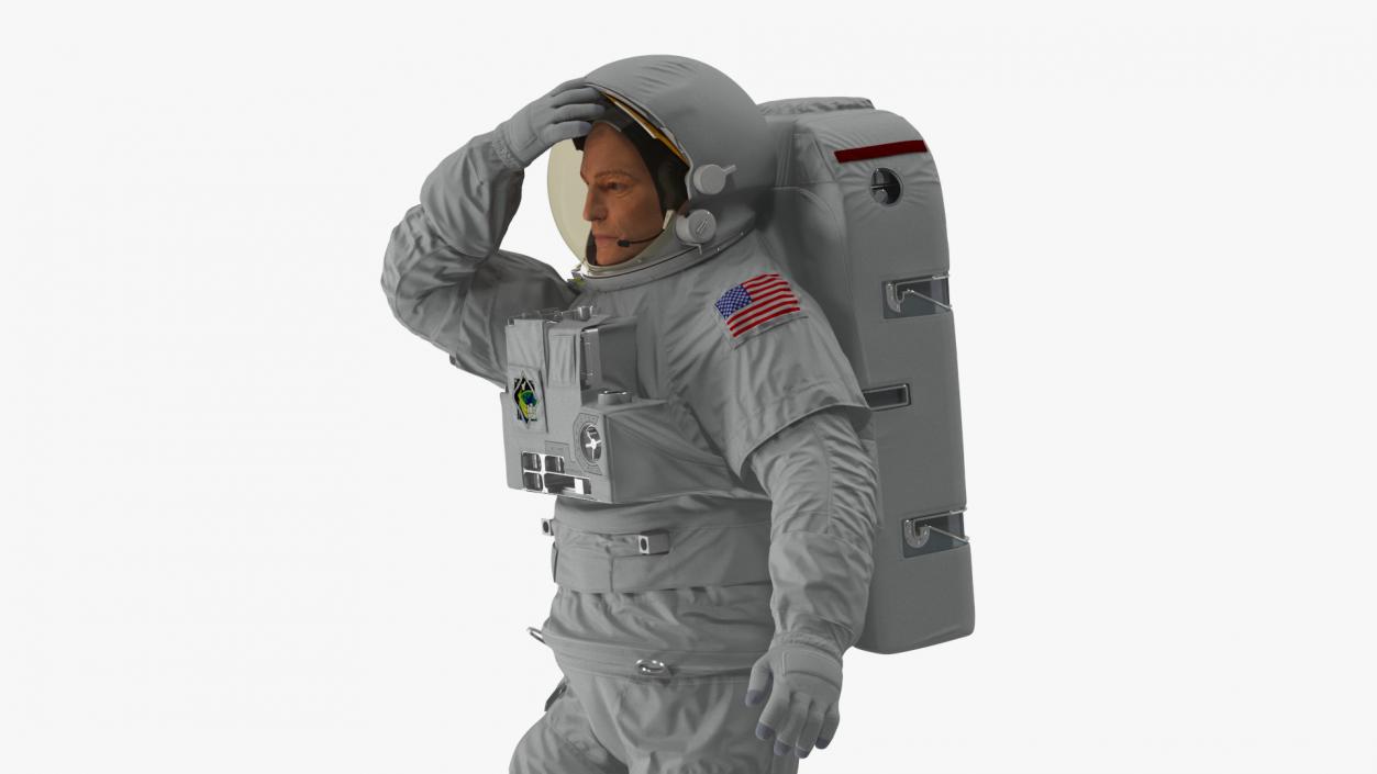 3D Astronaut Suit with Male Figure Rigged model