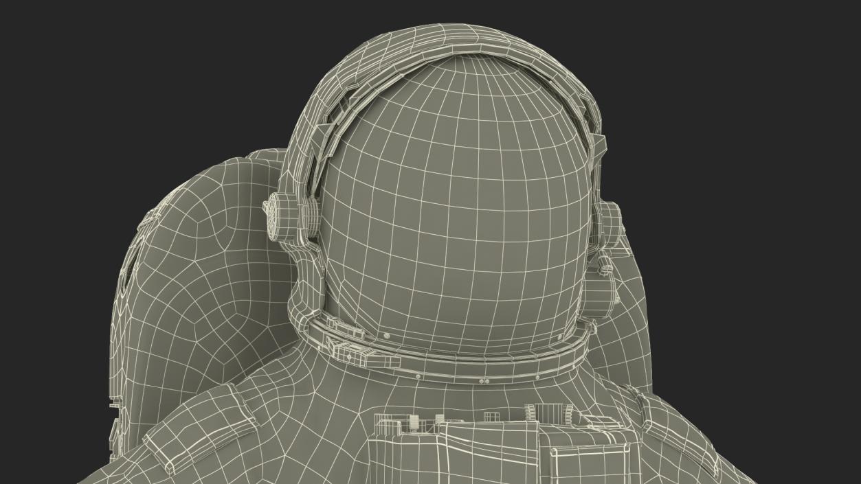 3D Astronaut Suit with Male Figure Rigged model