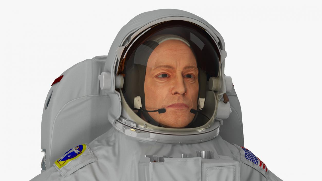 3D Astronaut Suit with Male Figure Rigged model