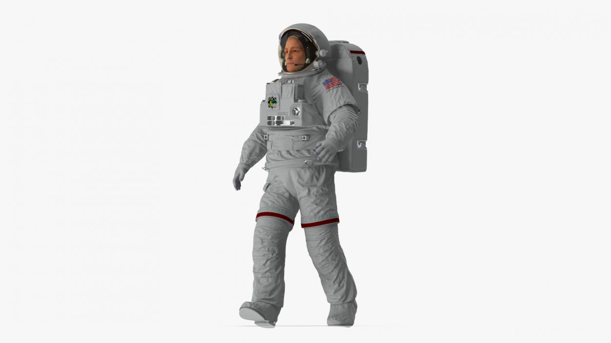 3D Astronaut Suit with Male Figure Rigged model