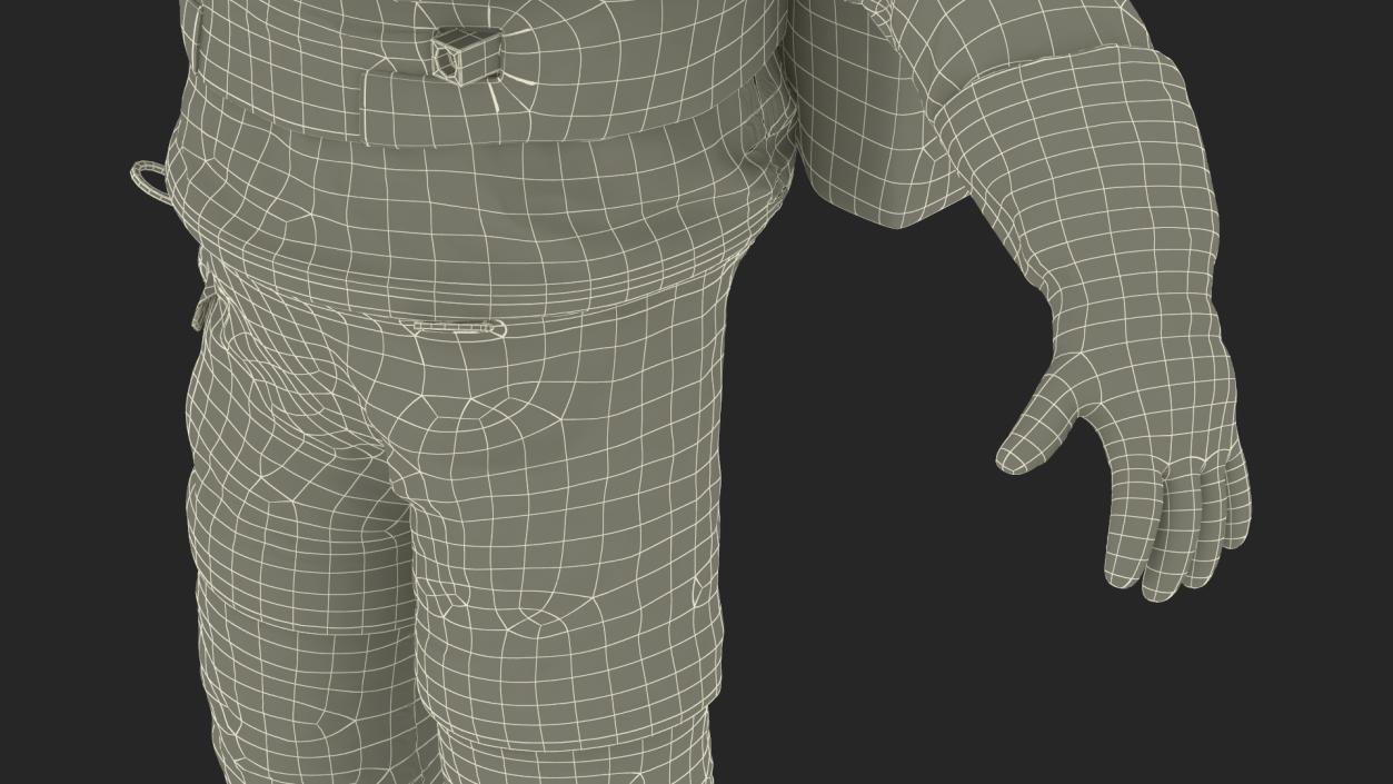 3D Astronaut Suit with Male Figure Rigged model