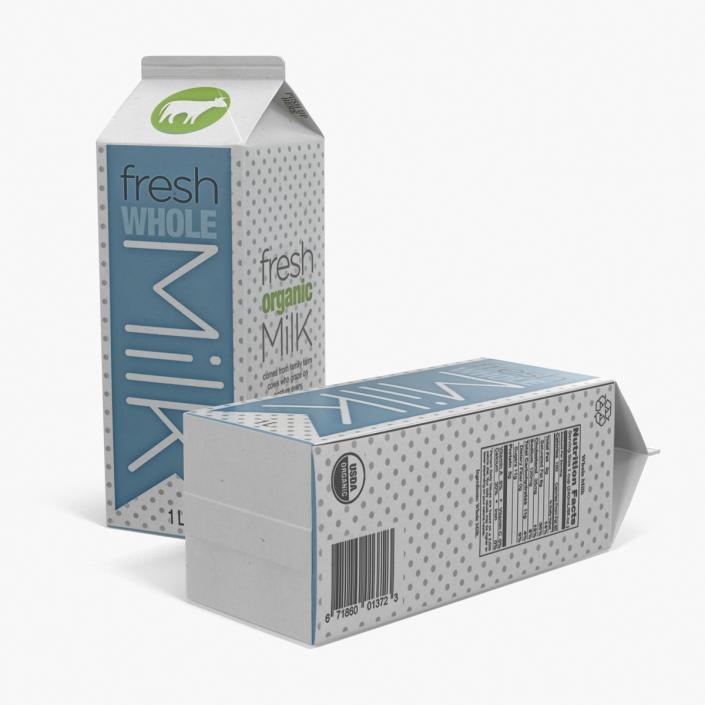 3D Half Gallon Milk Carton model