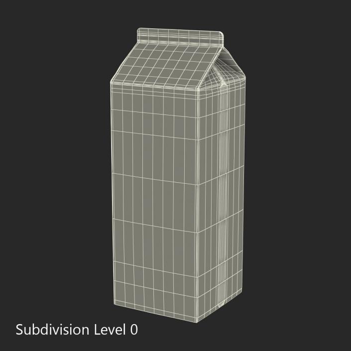 3D Half Gallon Milk Carton model