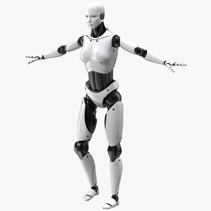 Cyborg Female Rigged for Cinema 4D 3D model