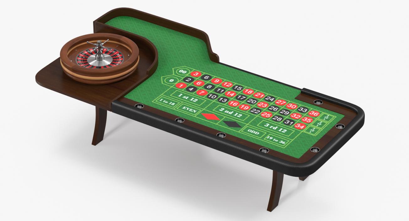 3D Casino Roulette Table