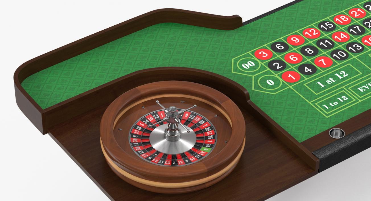 3D Casino Roulette Table