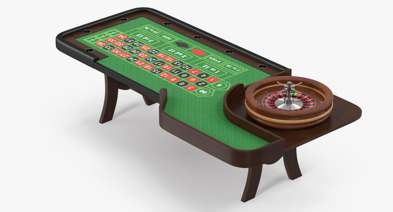 3D Casino Roulette Table