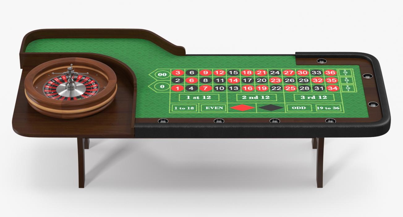 3D Casino Roulette Table