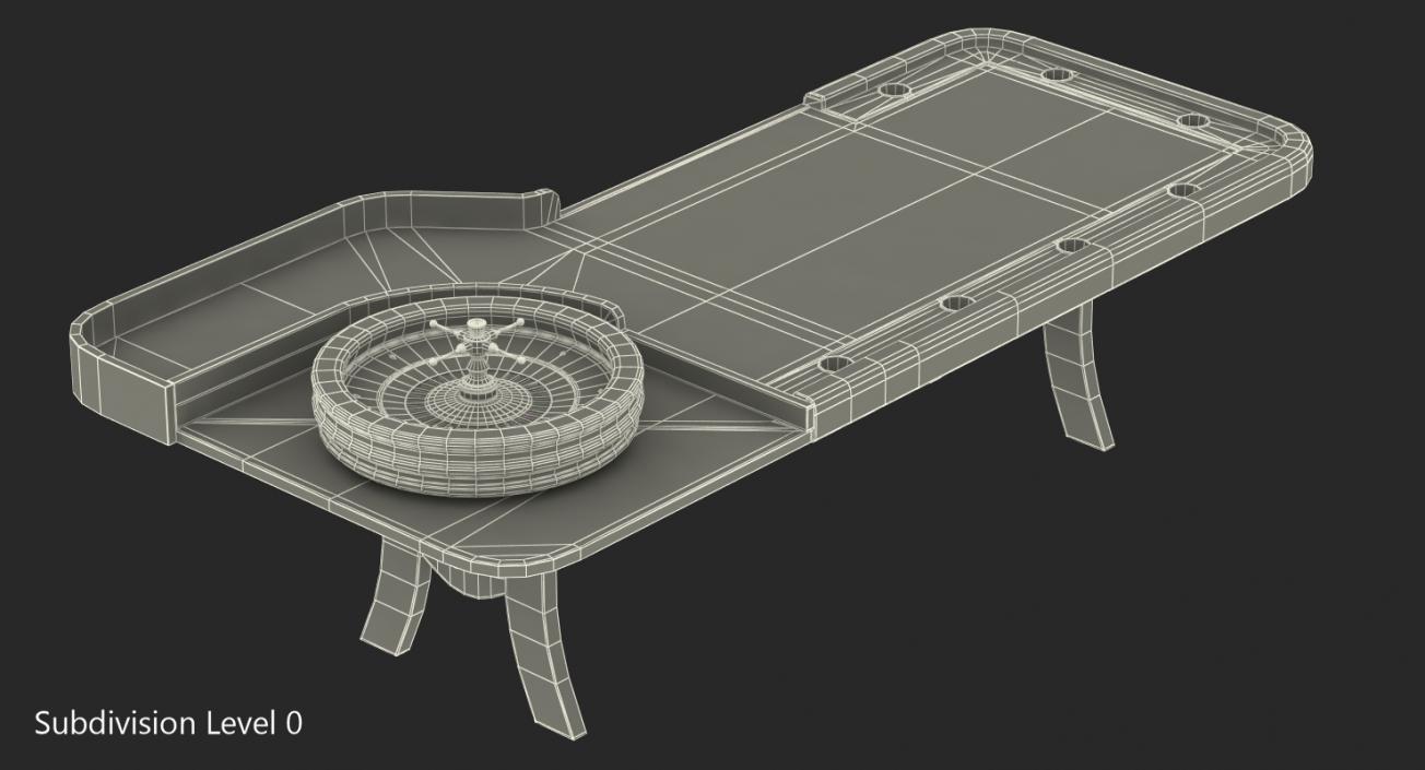 3D Casino Roulette Table