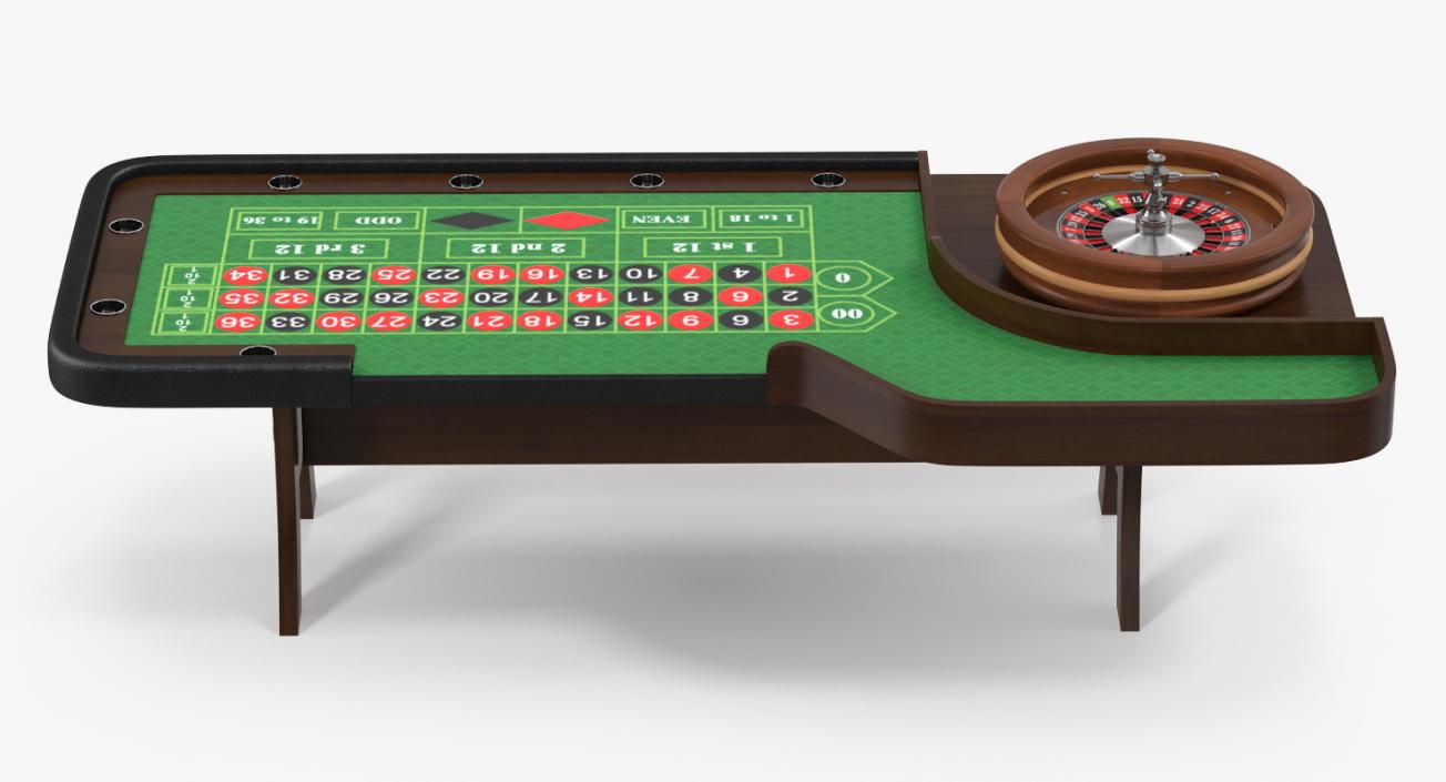 3D Casino Roulette Table