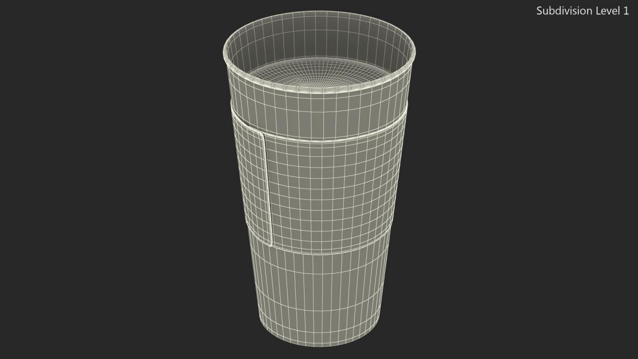 3D Paper Cup With Coffee