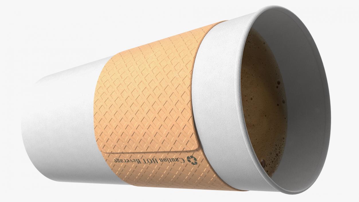 3D Paper Cup With Coffee